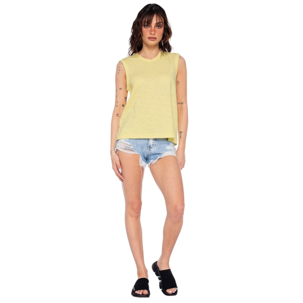 Wilt Lemon Yellow Sleeveless Shell Top – XS & S